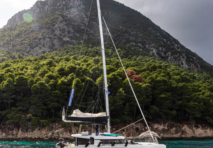 Lagoon 52 Lefkas harbour | Blue Velvet