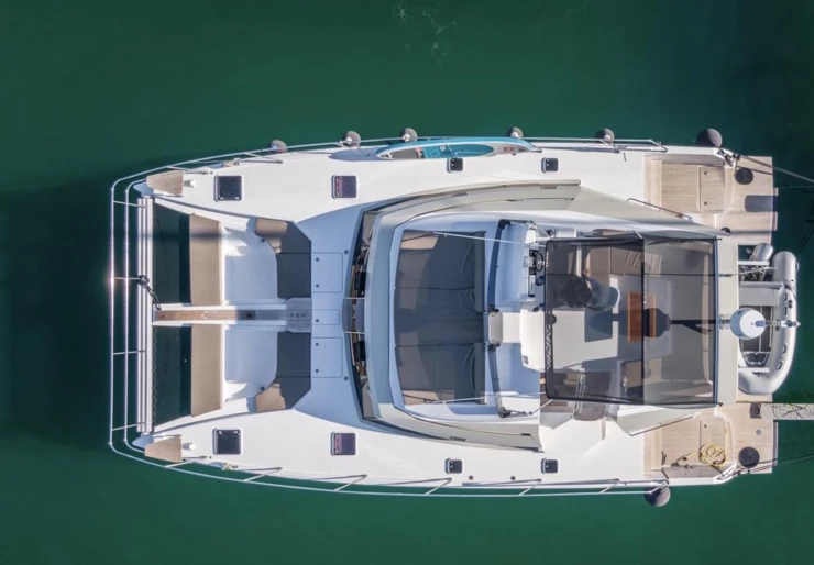 Nautitech 47 Power Lefkas harbour | AG Princess