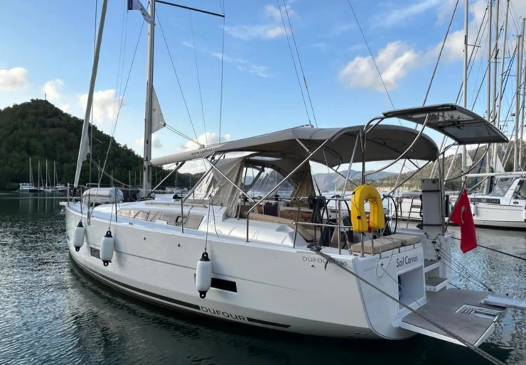 Dufour 390 GL Orhaniye harbour | Sail Corvus