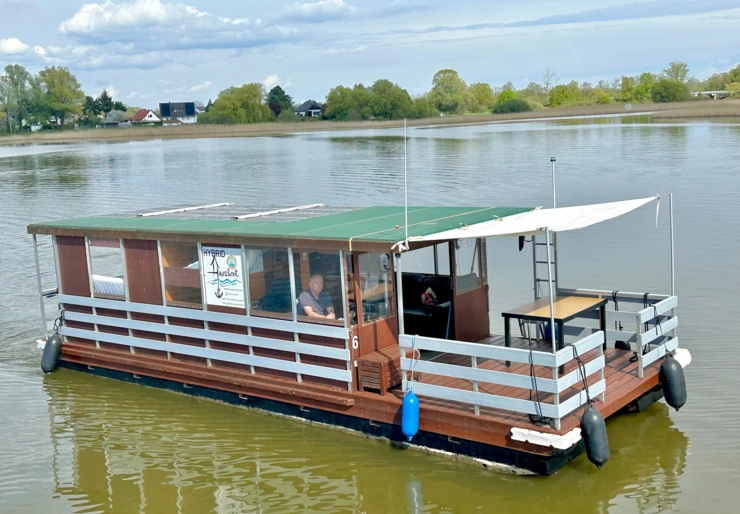 TS1000-Premium Radewege | Hausboot Bolle 06 Hybrid - 1,6kW Solar -Powerstation 1,5kW Kartenplotter