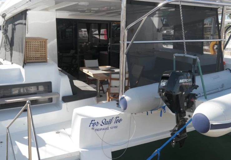 Lagoon 50 Paros harbour | For Sail Too