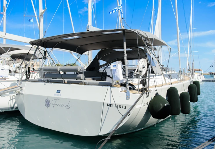 Bavaria C57 Lefkas harbour | Friends