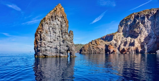 View of the Faraglioni of Lipari