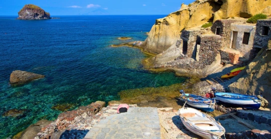 Stop at Cala di Pollara, the famous location from the film *Il Postino*