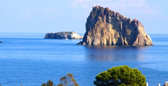 View of the islets of Lisca Bianca and Lisca Nera
