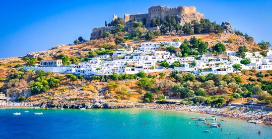 Rhodes : Lindos antique et son Acropole