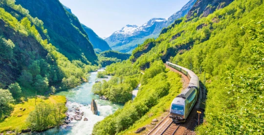 Trajet en train jusqu'à Myrdal