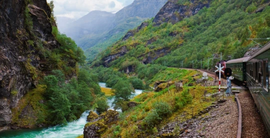 Trajet en train jusqu'à Flåm