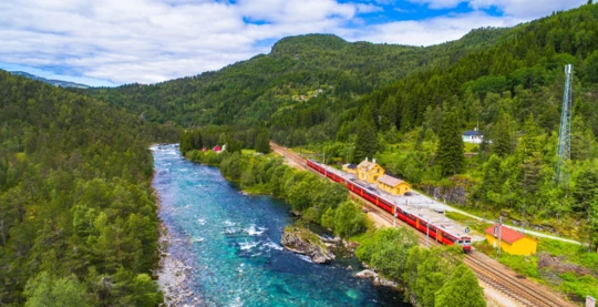 Trajet en train jusqu'à Bergen
