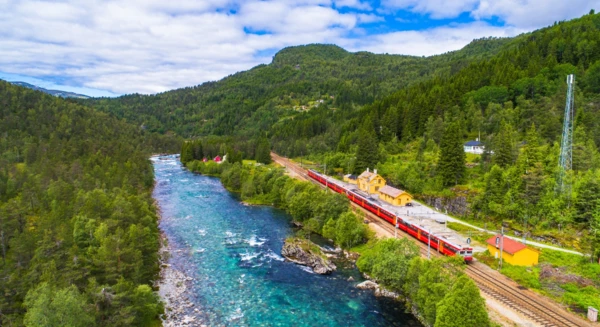 Trajet en train jusqu'à Bergen