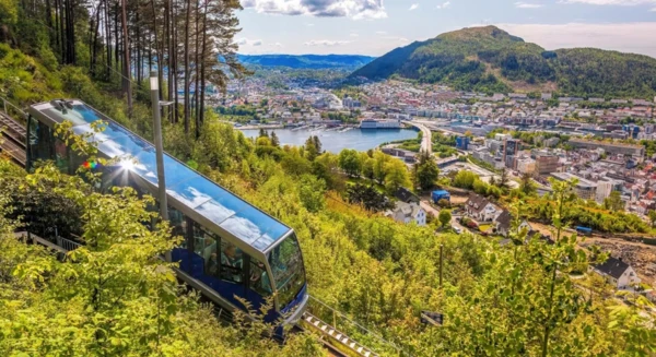 Excursion en funiculaire Fløibanen au sommet du mont Fløyen
