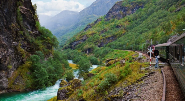 Trajet en train panoramique Flåmsbana