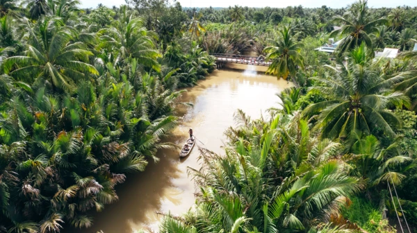 Promenade sur la rivière de Ben Tre