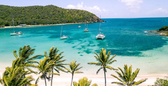 Barbecue on a beach in the Tobago Cays