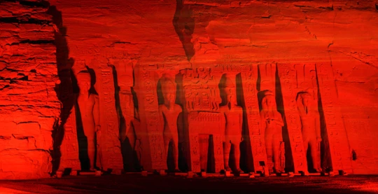 Spectacle son et lumière à Abou Simbel