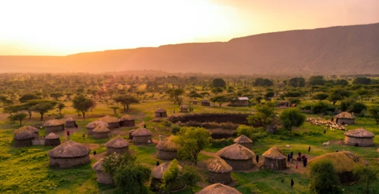 Visite d'un village rural