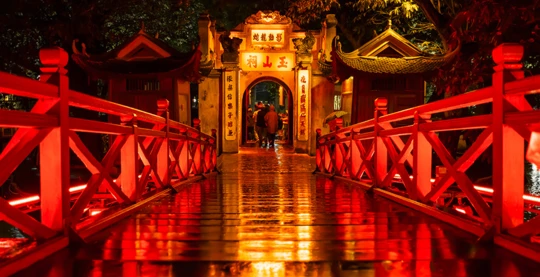 Visite du temple Ngoc Son