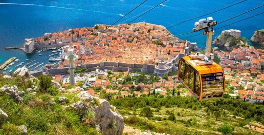 The cable car from the Old Town to the Srd mountain