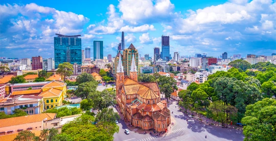 Besichtigung der Stadt Ho Chin Minh