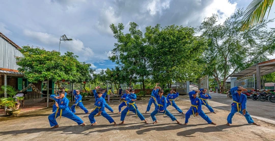 Demostración de artes marciales vietnamitas