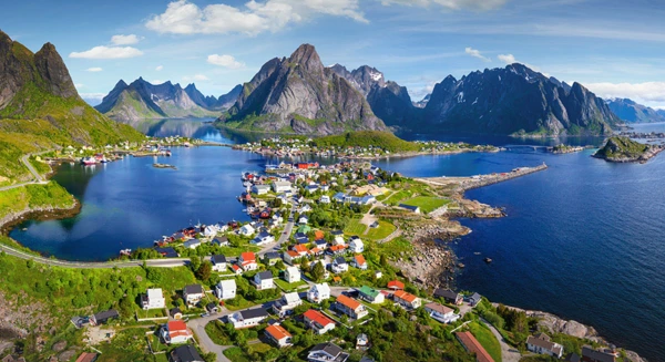 Paysage de Reine et des Lofoten