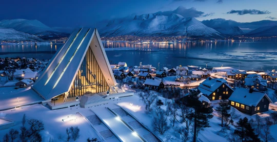 Concierto de medianoche en la catedral de madera de Tromsø