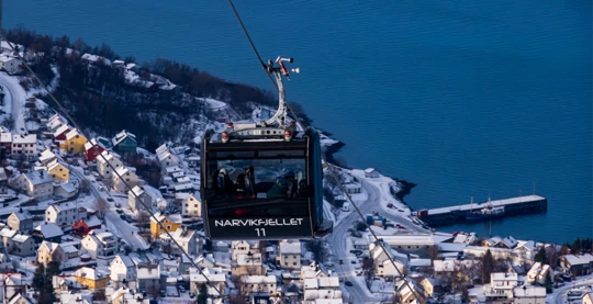 Seilbahn auf den Gipfel des Narvikfjellet