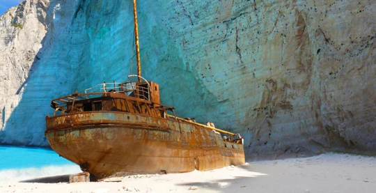 Visite de la plage de l'épave à Zante