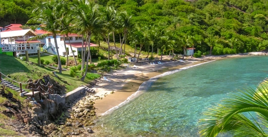 Spaziergang zur Insel Terre de Haut: Die Schönheit der Îles des Saintes besticht mit dem Fort Napoleon, das die Bucht überragt