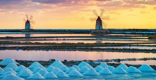 Trapani und das Naturschutzgebiet der Salzpfannen