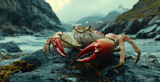 King crab fishing in a RIB