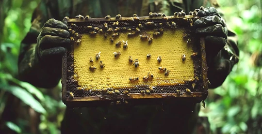 Visite d'un apiculteur