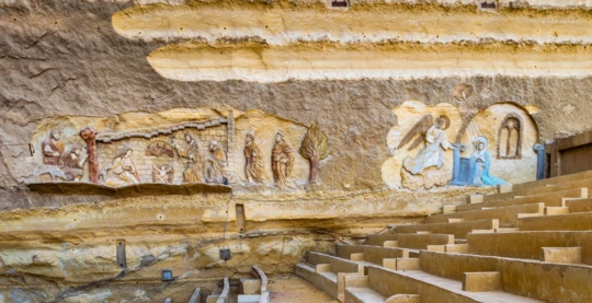 Camel ride to the Saint-Simon monastery