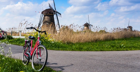 Moulins à vent de Kinderdijk en vélo électrique