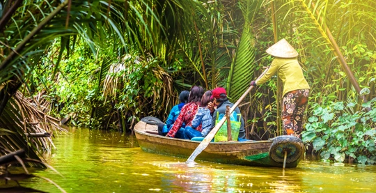 Sa Ðéc et le delta du Mékong par Sampan