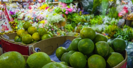 Marché central en Tuk-Tuk
