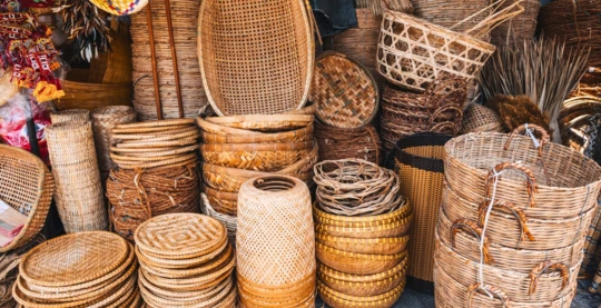 Visita al pueblo de fabricación de cestas de bambú