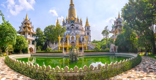 Visite de la pagode de Vinh Buu
