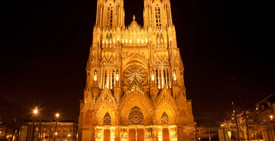 Reims Cathedral in celebration and the American Cemetery in Luxembourg