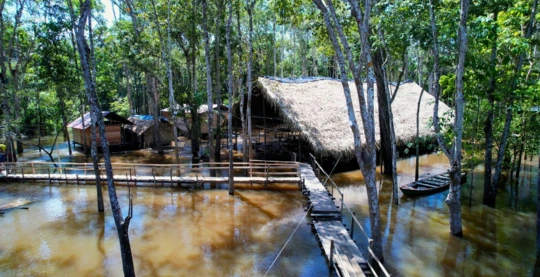 Meeting with the Matis and Marubos community