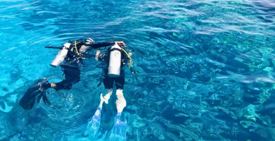 Baptême de plongée