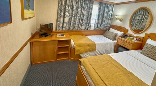 Cat. A - Main Deck - Double Bed or Twin Beds
