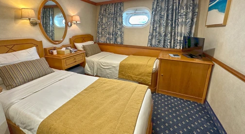 Cat. B - Lower Deck - Two twin beds or triple beds