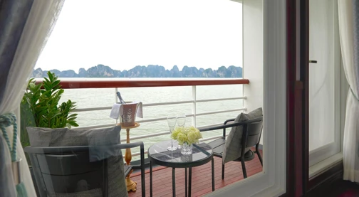 Cabine avec grand balcon