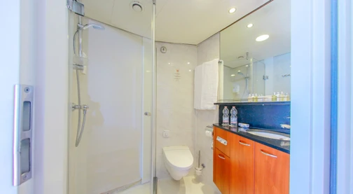 Double cabin on the main deck