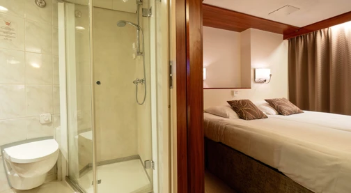 Double cabin on the main deck