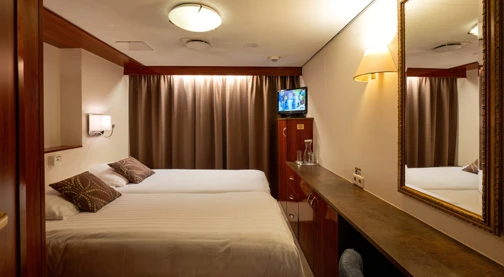 Double cabin on the main deck