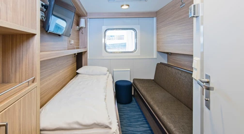 Dreifache Außenkabine - Mitteldeck