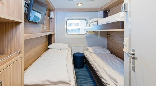 Dreifache Außenkabine - Mitteldeck