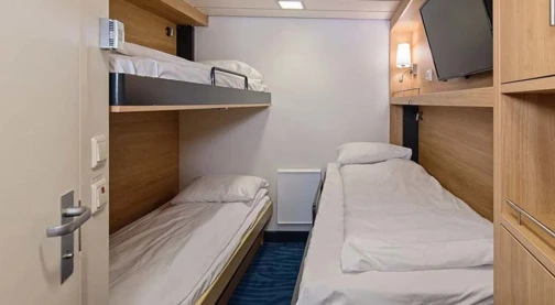 Dreibett-Innenkabine – Oberdeck